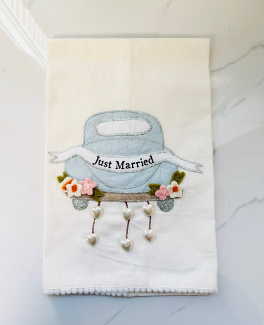 Just Married Wedding Towel