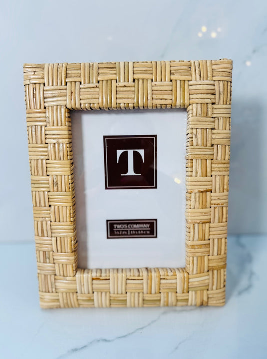 5x7 Rattan Photo Frame