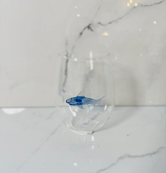 Shark Stemless Wine Glass