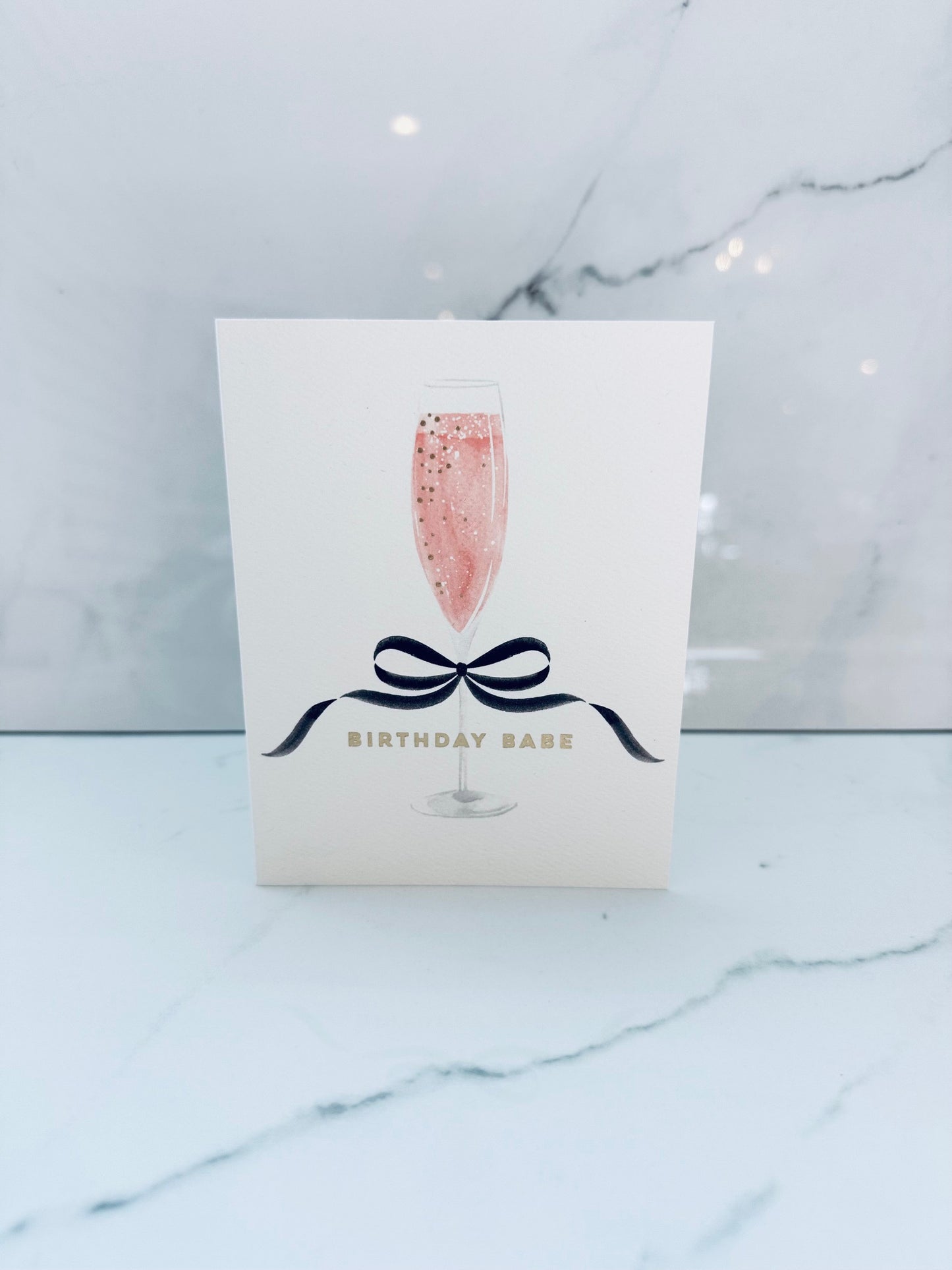 Bow Rose Birthday Card
