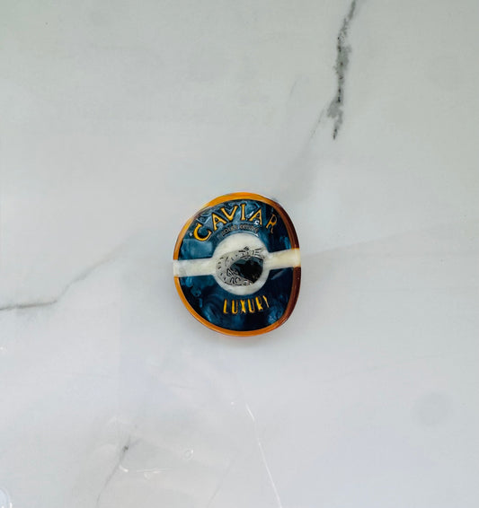 Hand Painted Caviar Hair Clip