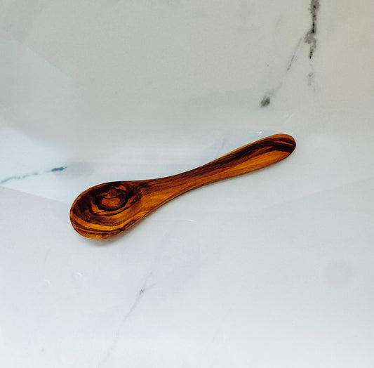 Olive Wood Coffee Spoon - 5"
