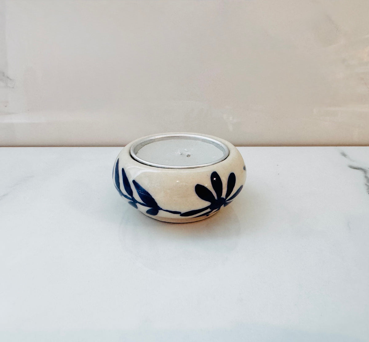 Blue and White Vine Tealight Holder
