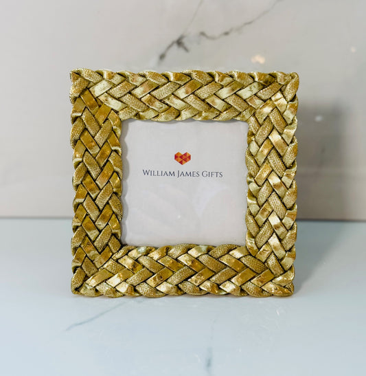 Small Gold Braided Frame