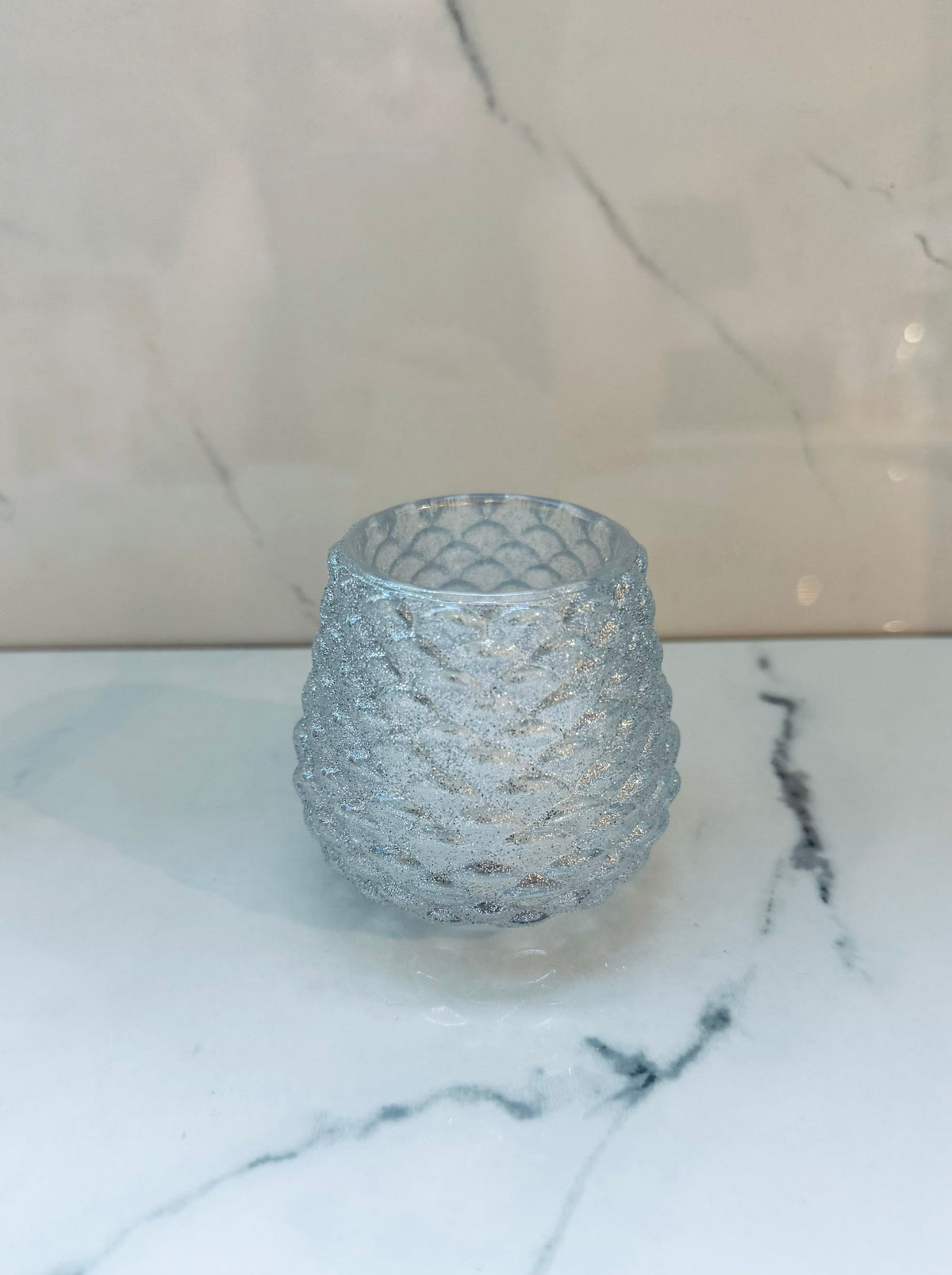 Pinecone Votive Candle - Clear
