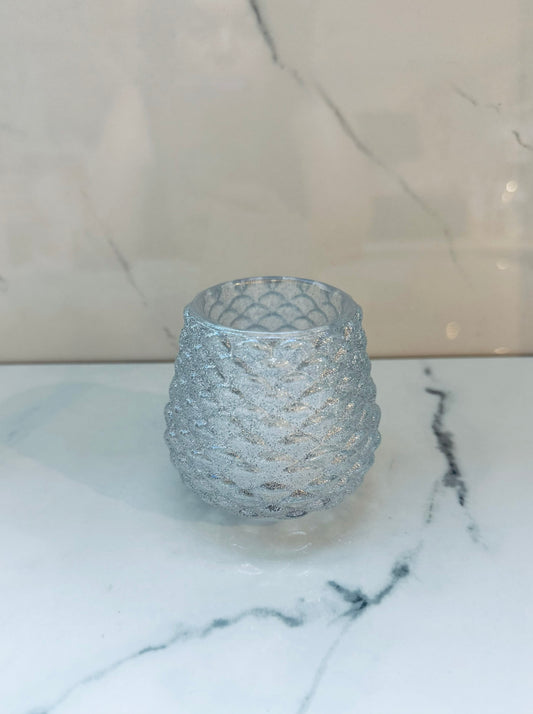 Pinecone Votive Candle - Clear