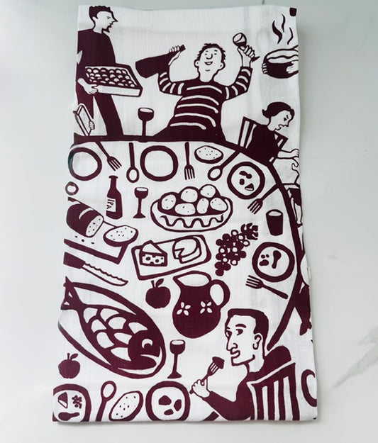 Flour Sack Dish Towel - Dinner