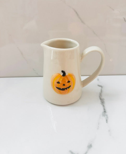 Jack-O-Lantern Mini Stoneware Creamer