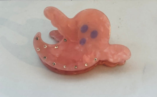 Pink Ghost Hair Claw Clip