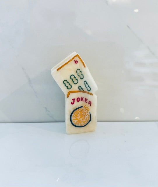 Hand Painted Mini Mahjong Claw Hair Clip