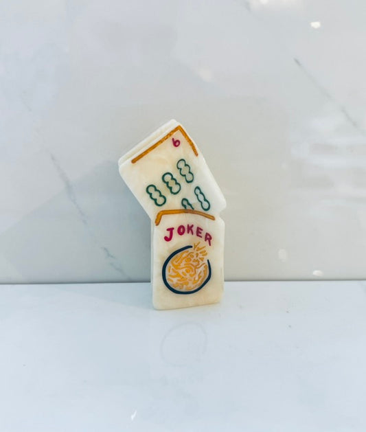 Hand Painted Mini Mahjong Claw Hair Clip