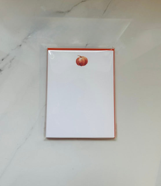 Pumpkin Flat Note and Envelopes, set of 8