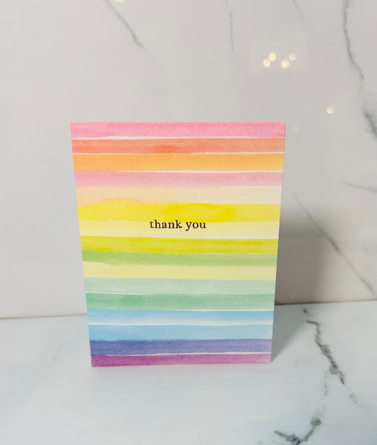 Colorful Stripe Thank You Card