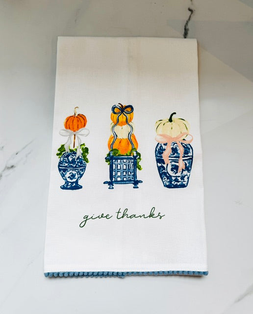 Give Thanks Topiary Hand Towel