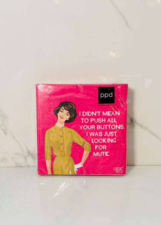 Mute Button Napkin