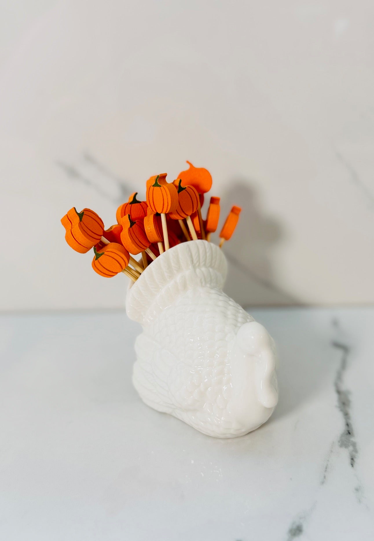 Turkey Pick Holders - Pumpkin Picks