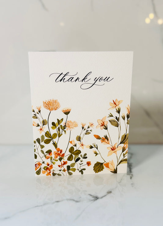 Floral Thank You Card