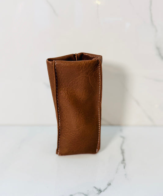 Brown Standing Eyeglass Case