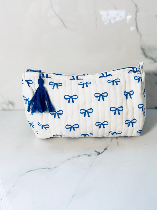 Bow Pouch - Medium Blue