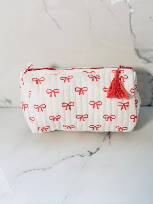 Bow Pouch - Medium Pink