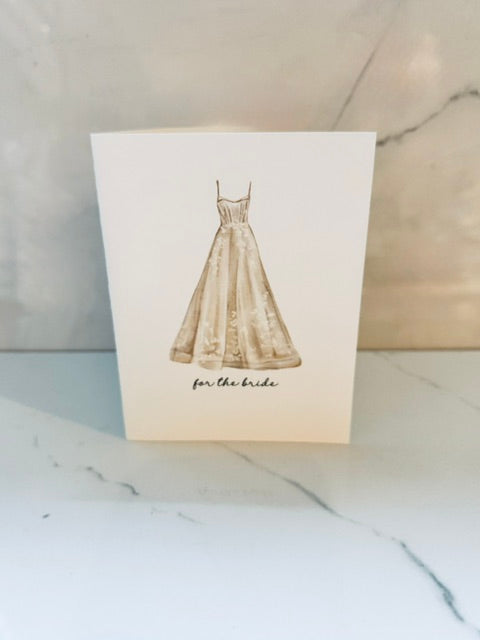 For the Bride Wedding Dress Card