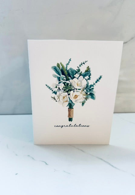 Floral Bouquet Congratulations Card