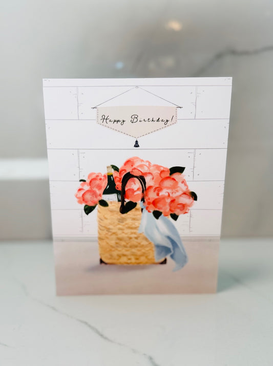 Happy Birthday Peonies Card