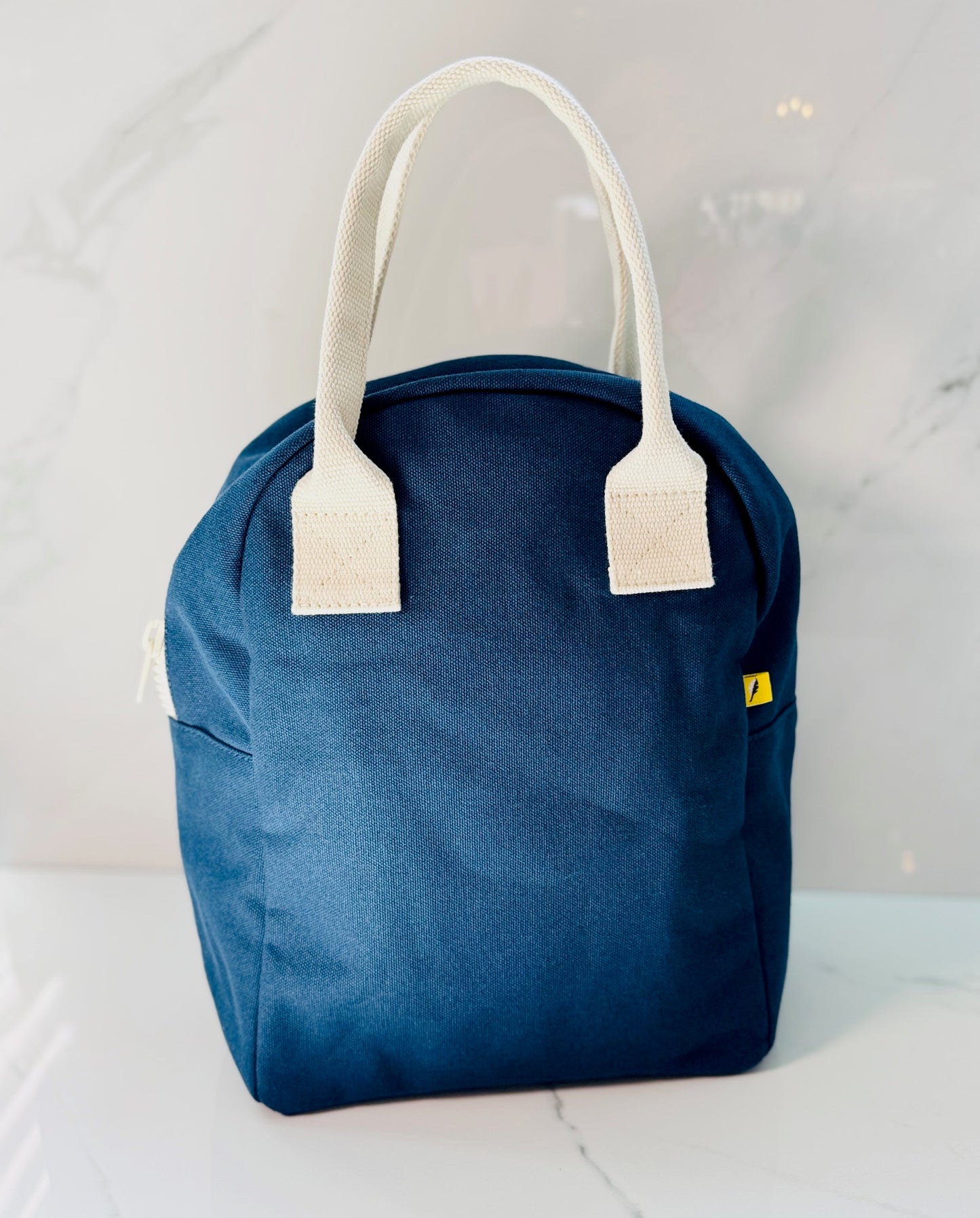 Navy Zipper Lunch Bag