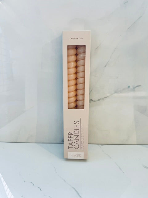 Spiral Taper Candle Set - Neutral