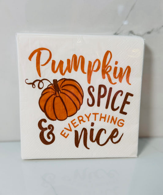 Pumpkin Spice Cocktail Napkins