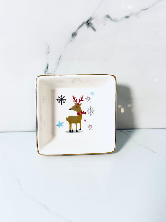 Reindeer Square Dish