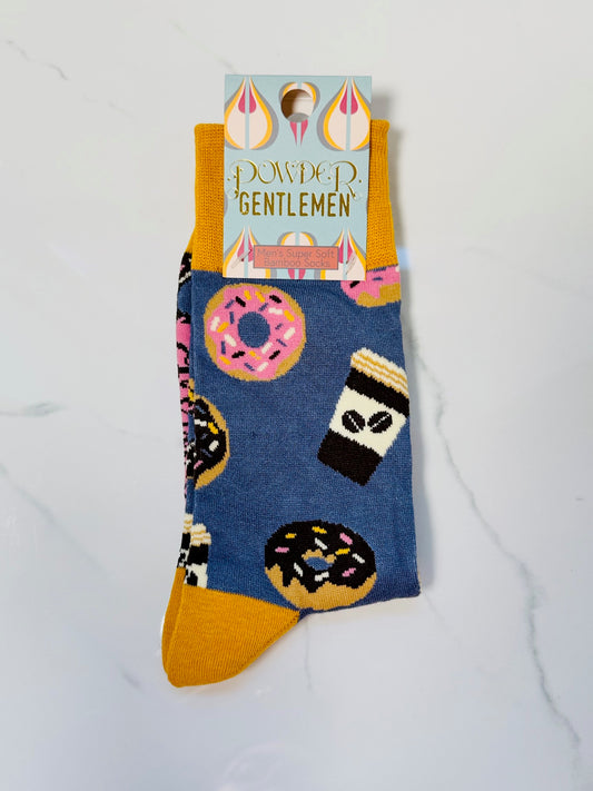 Coffee and Donuts Socks - Mens