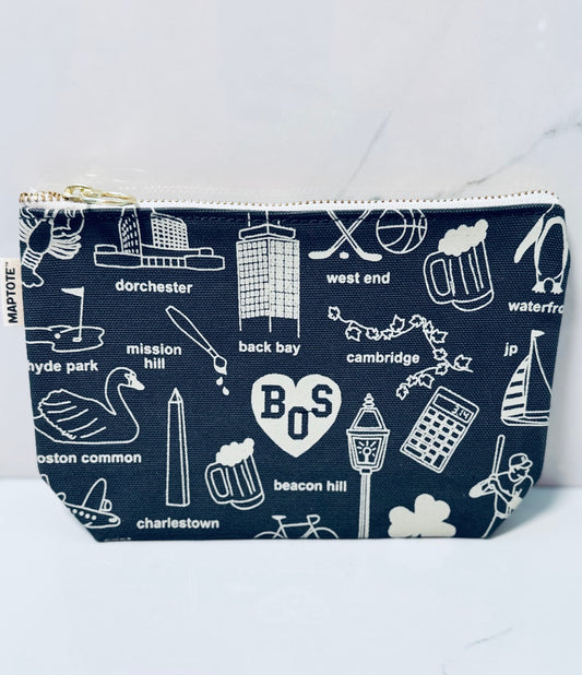 Boston Zipped Pouch - Grey