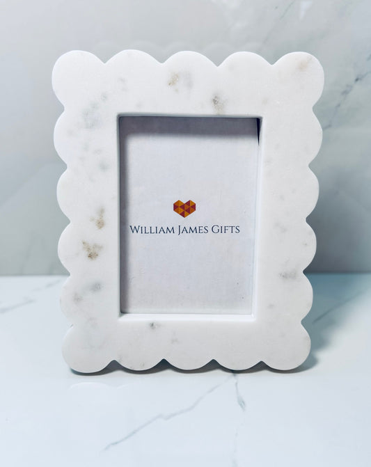 5x7 Marble White Frame