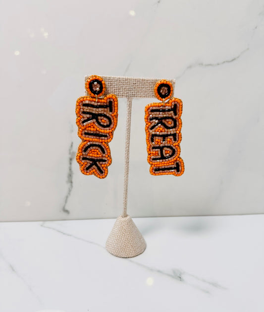 Trick or Treat Beaded Earrings