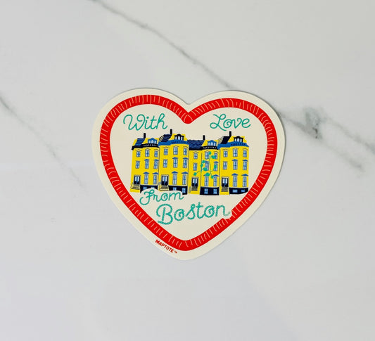 Boston with Love Rowhouse Sticker