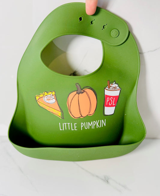 Little Pumpkin Silicone Bib