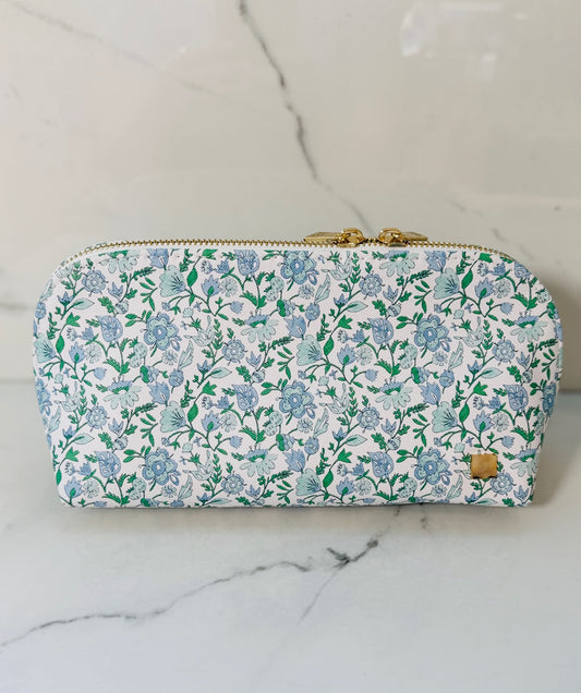 Large Hamptons Floral Zip Pouch