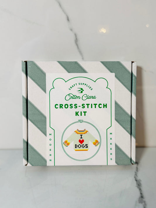 I Love Dogs Cross Stitch Kit