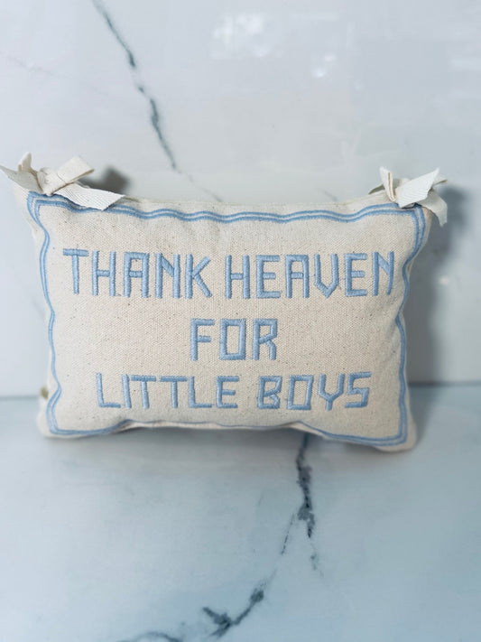 Thank Heaven Pillow Door Hanger - Little Boys