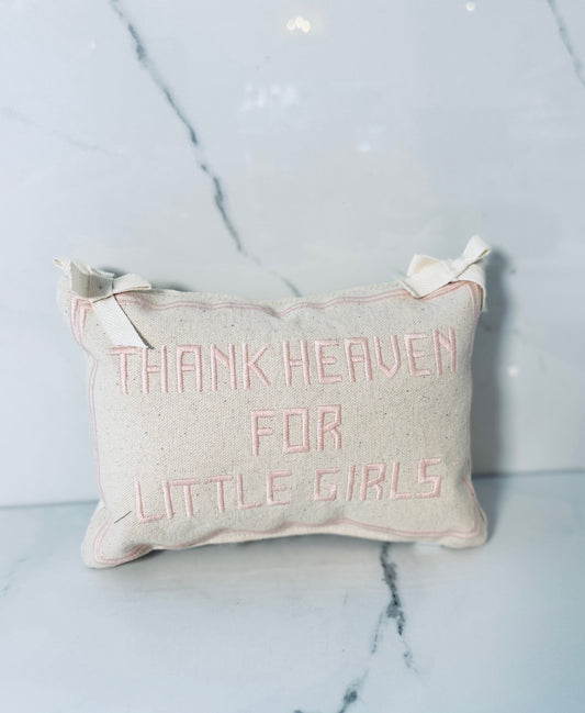 Thank Heaven Pillow Door Hanger - Little Girls