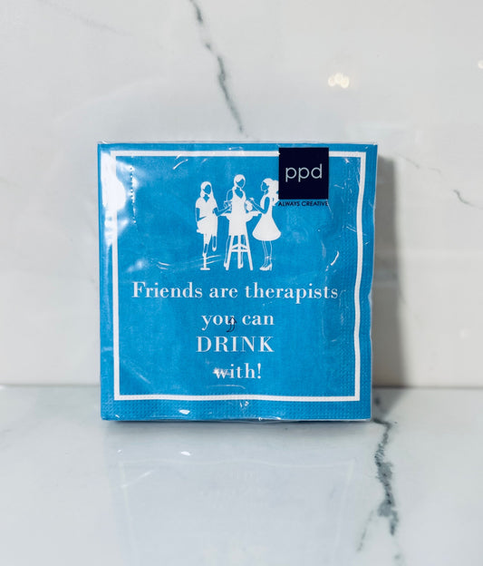 Friends as Therapists Cocktail Napkins