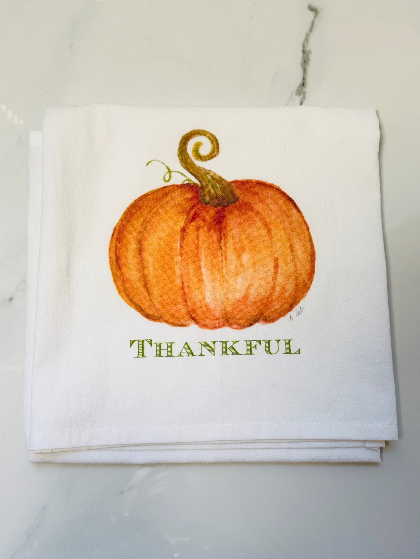 Thankful Pumpkin Hand Towel