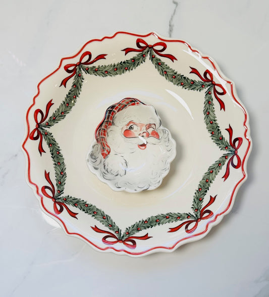 Santa Chip and Dip Serving Dish