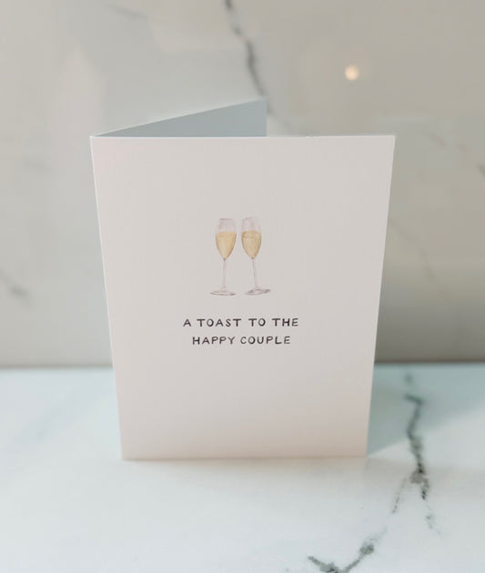 Champagne Toast Wedding Card