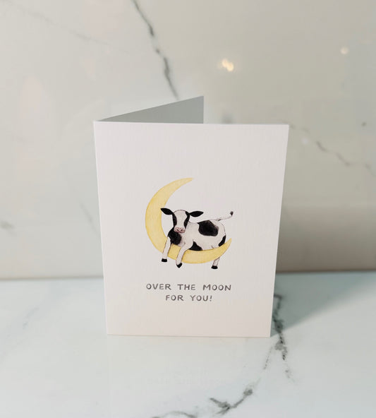 Over the Moon For You Card