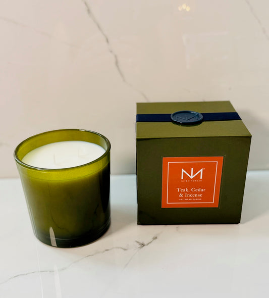 Teak, Cedar & Incense Candle