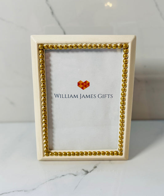 Gold Beaded 5x7 Photo Frame