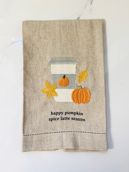 Pumpkin Spice Latte Hand Towel