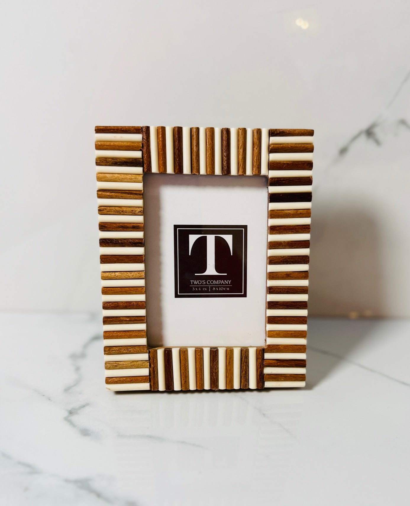 Brown and Cream Mini Photo Frame - 3x4